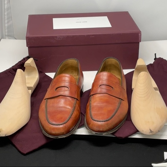 🔥JOHN LOBB COLOR "NEW GOLD" SIZE 10E. Preworn - Picture 5 of 9